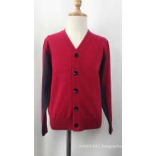 Guangzhou factory custom school sweater cardigan british school uniform sweater buttoned Secondary School Uniform Cardigan